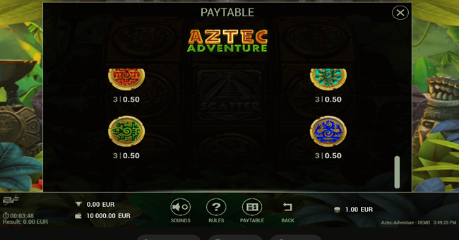 aztec adventure paytable3 paytable