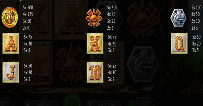 aztec magic deluxe paytable paytable