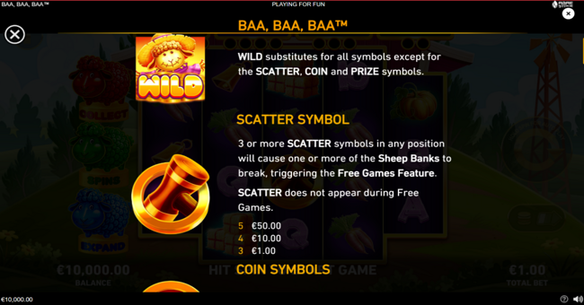 baa baa baa paytable 1 paytable