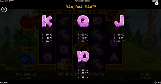 baa baa baa paytable 3 paytable