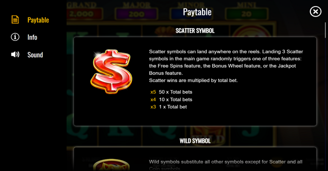 bacons bank paytable 1 paytable