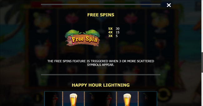 bahamas happy hour paytable 3 paytable