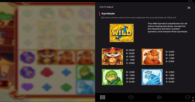 bamboo ways paytable 1 paytable