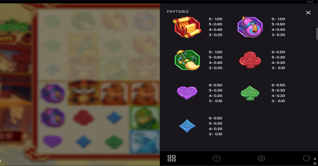 bamboo ways paytable 2 paytable