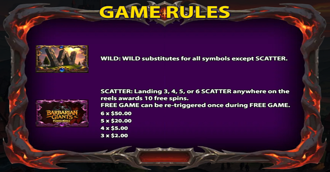 barbarian giants fusion reels paytable 1 paytable