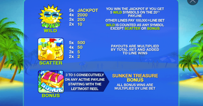 beach life paytable paytable