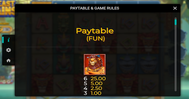 beast gains paytable 1 paytable