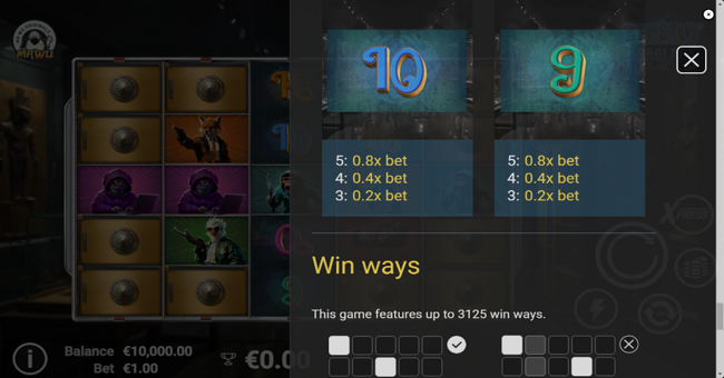 beastly burglars paytable 6 paytable