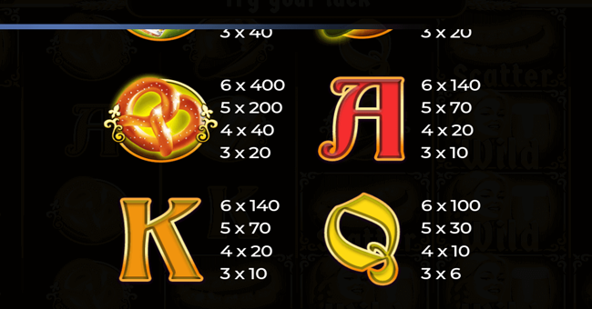 beer collection 20 lines paytable 3 paytable