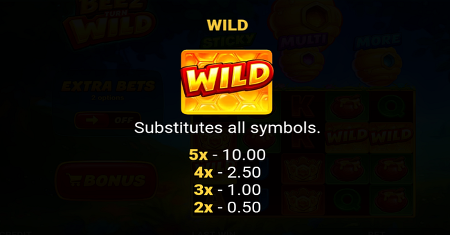 beez turn wild paytable 1 paytable