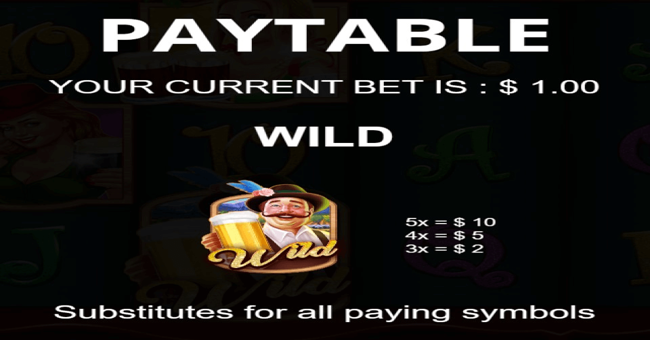 bier party paytable 1 paytable