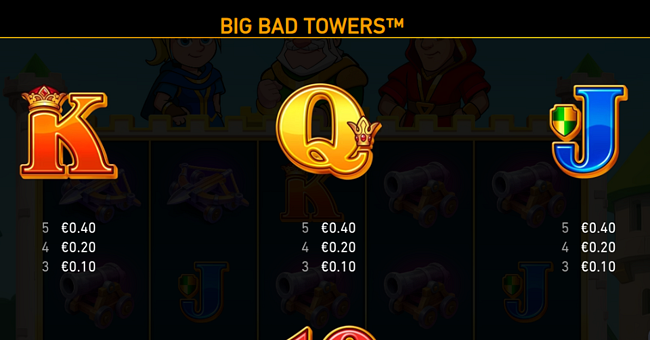 big bad towers paytable 3 paytable
