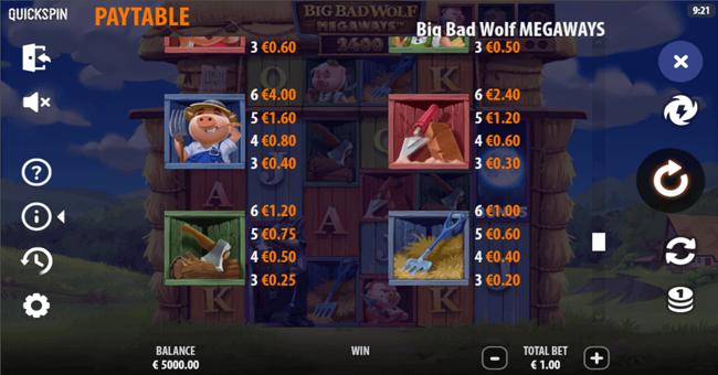 big bad wolf megaways paytable 2 paytable