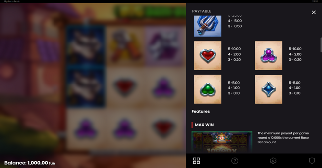 big bam book paytable 3 paytable