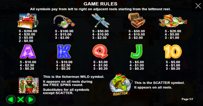 big bass christmas bash paytable paytable