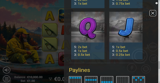 big catch craze paytable 5 paytable