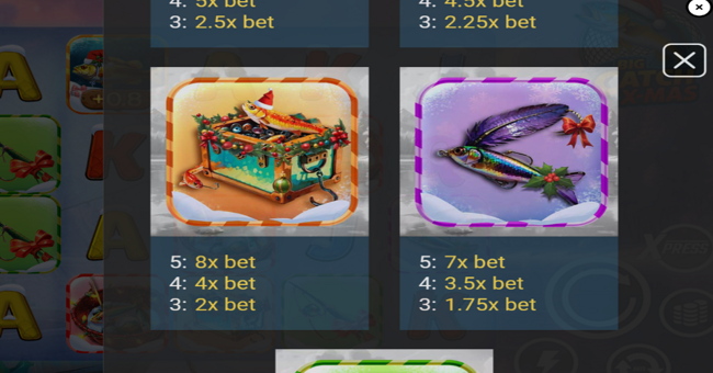 big catch xmas paytable 2 paytable