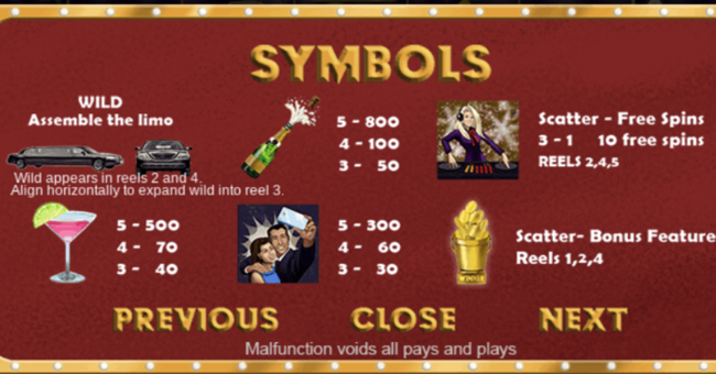 big night paytable 1 paytable