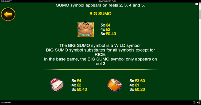 big sumo paytable 1 paytable