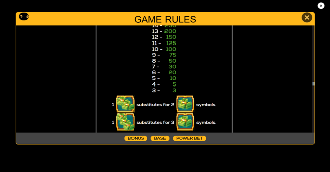 billionaires bank deluxeways paytable 7 paytable