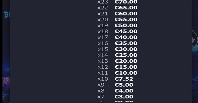 bioluminanza paytable 2 paytable