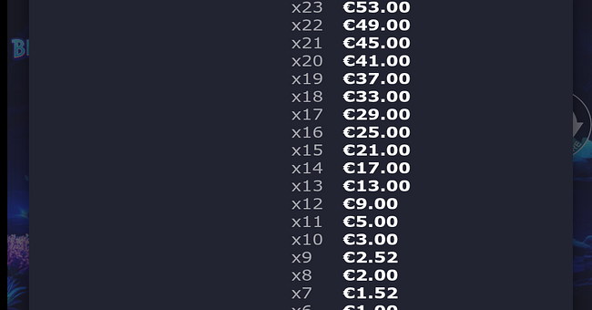 bioluminanza paytable 5 paytable