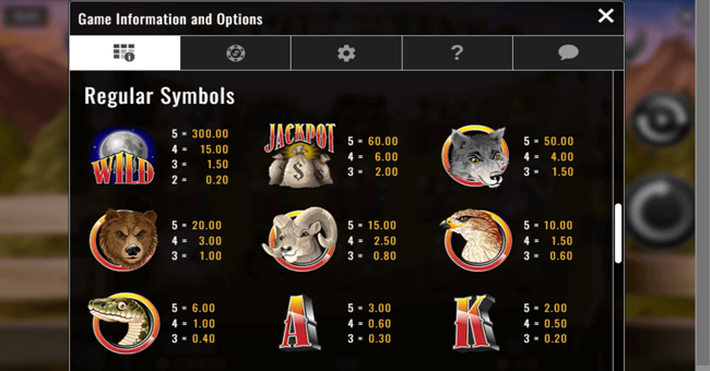 blazin buffalo paytable paytable