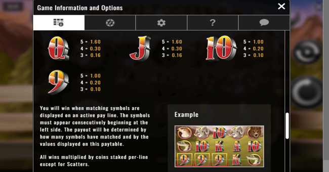 blazin buffalo paytable2 paytable