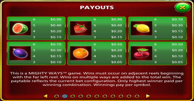 blazin hot 7s trail mighty ways paytable 2 paytable