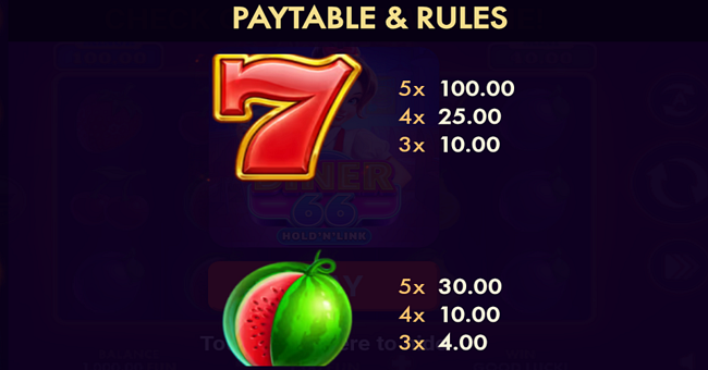 blazing apple hold n link paytable 1 paytable