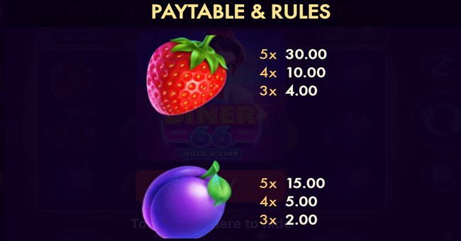 blazing apple hold n link paytable 2 paytable
