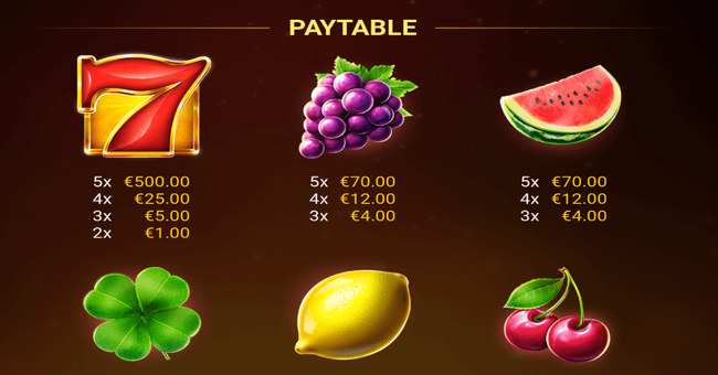 blazing crown paytable paytable