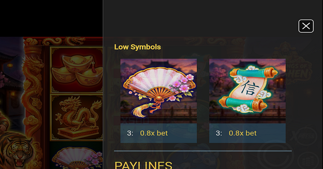blessings of caishen paytable 4 paytable