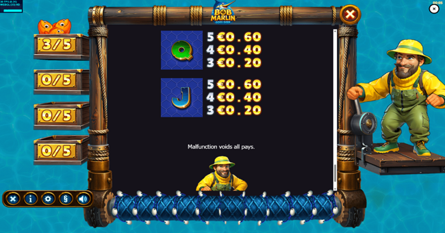 bob marlin goes deep paytable 5 paytable