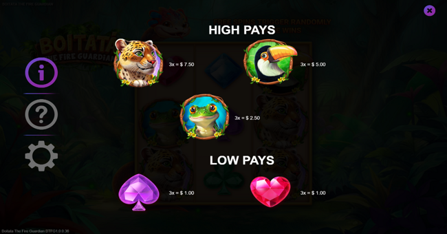 boitata the fire guardian paytable 2 paytable