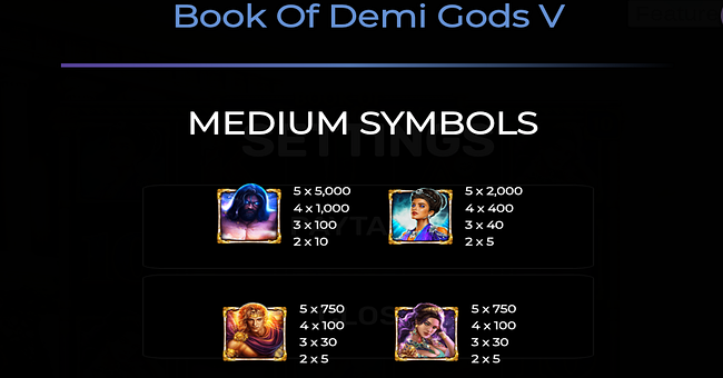 book of demi gods v paytable 1 paytable