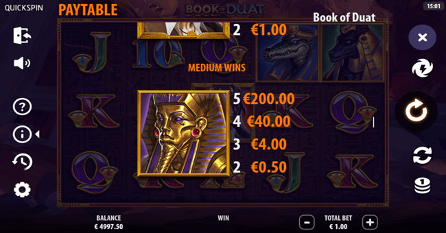 book of duat paytable 2 paytable