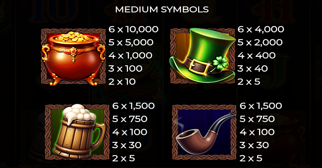 book of irish treasures 2 paytable 1 paytable