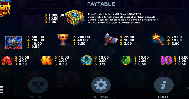 book of knight hold and win paytable 1 paytable