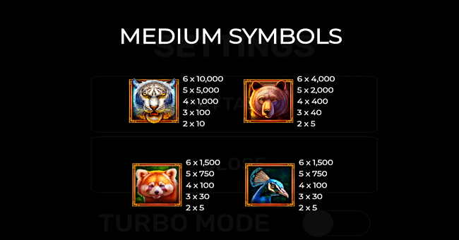 book of majestic claws paytable 1 paytable
