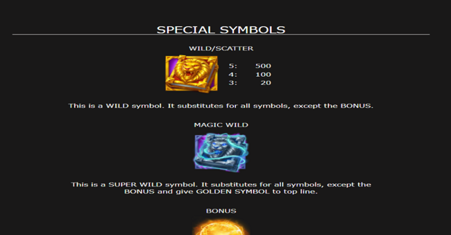 book of the golden lion paytable 2 paytable