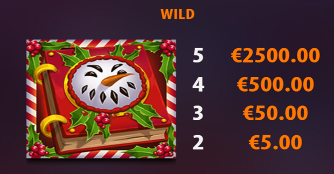 book of yuletide paytable 1 paytable