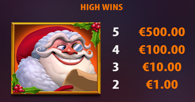 book of yuletide paytable 2 paytable