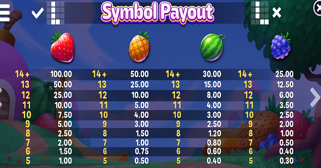 boom berries paytable 1 paytable