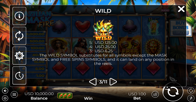 brazilian mask fire paytable 3 paytable
