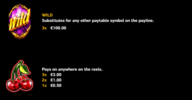 brilliant gems paytable paytable