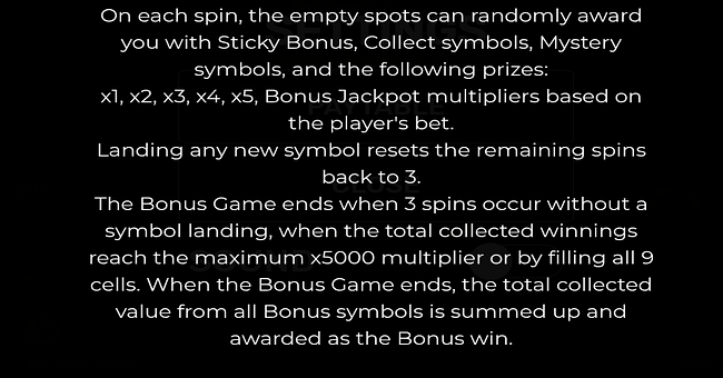 buffalo rampage blast the bonus 3x3 paytable 2 paytable
