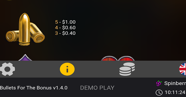 bullets for the bonus paytable 4 paytable