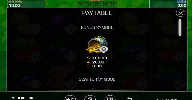burning slots cash mesh ultra dice paytable 1 paytable