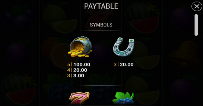 burning slots cash mesh ultra paytable 1 paytable